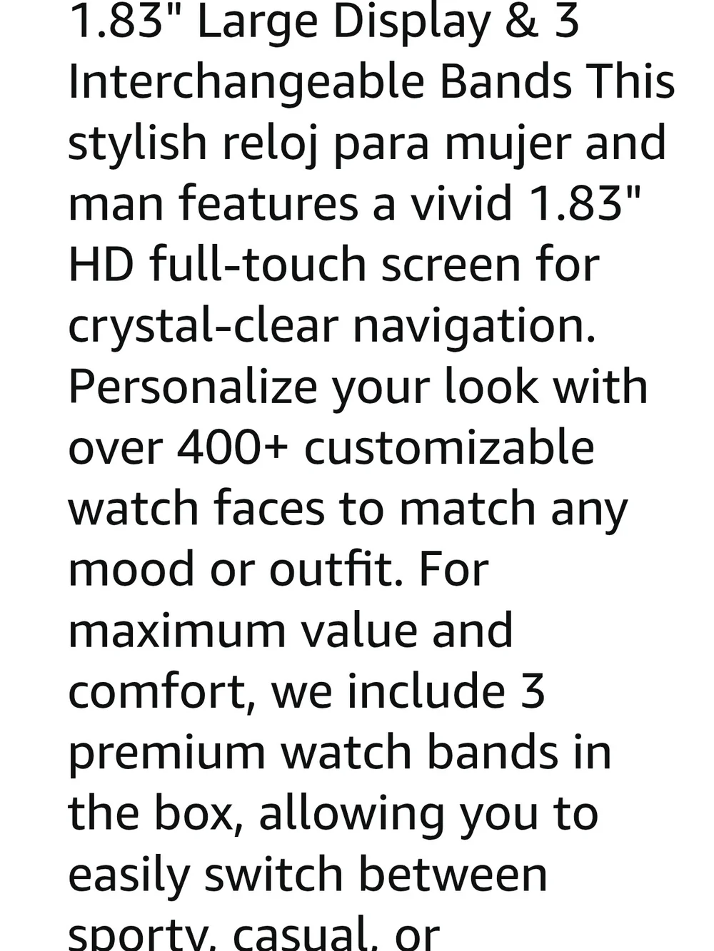 Active Lifestyle Smartwatch By Sanorum In Black